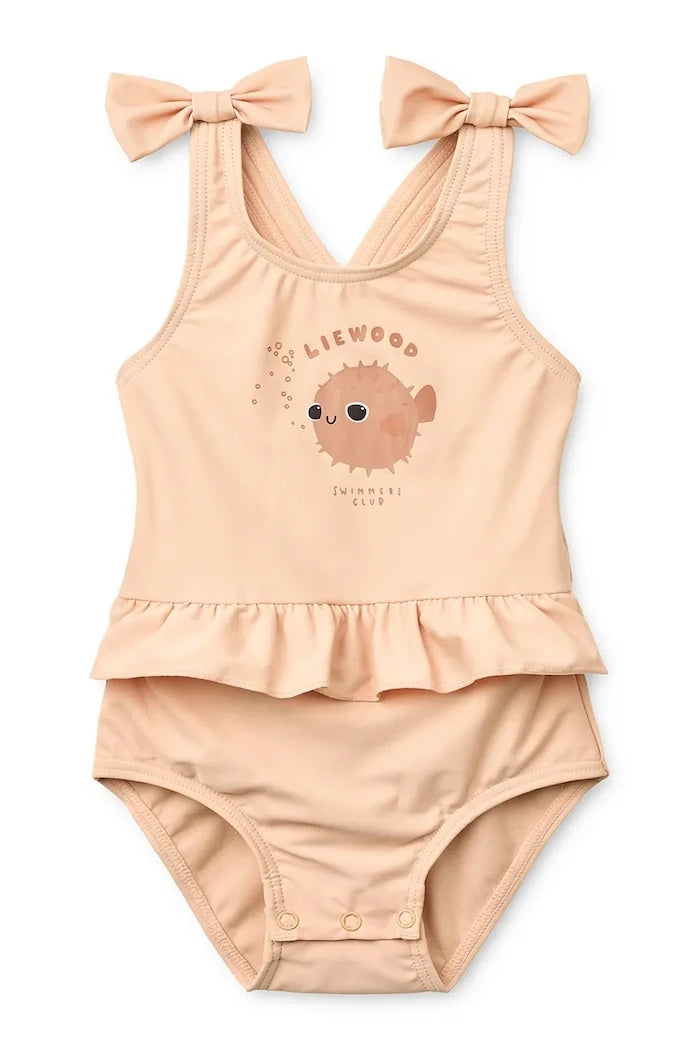 Liewood цял бански за деца Amara Baby Swimsuit w Bow