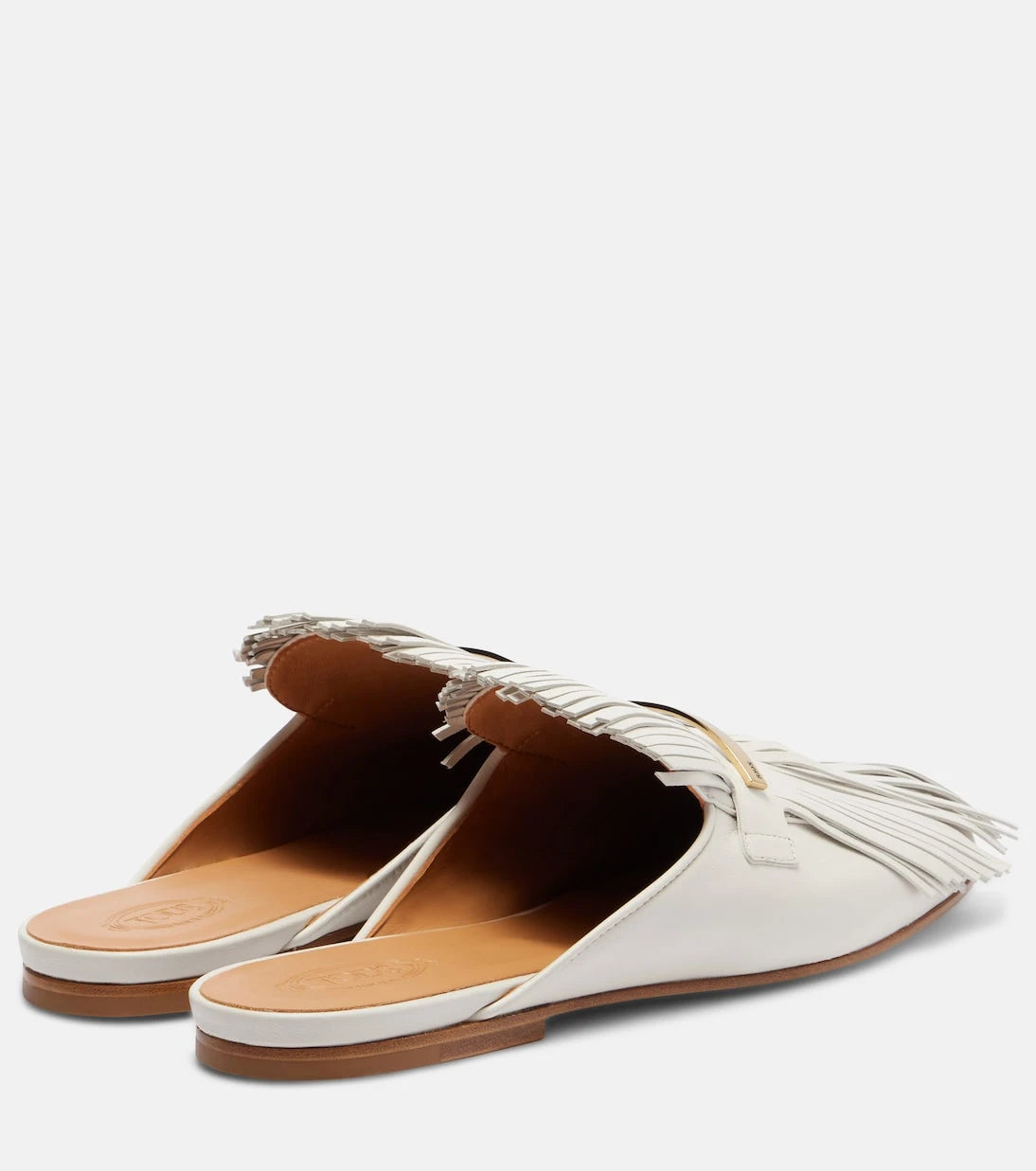 Tod's - Fringed leather mules