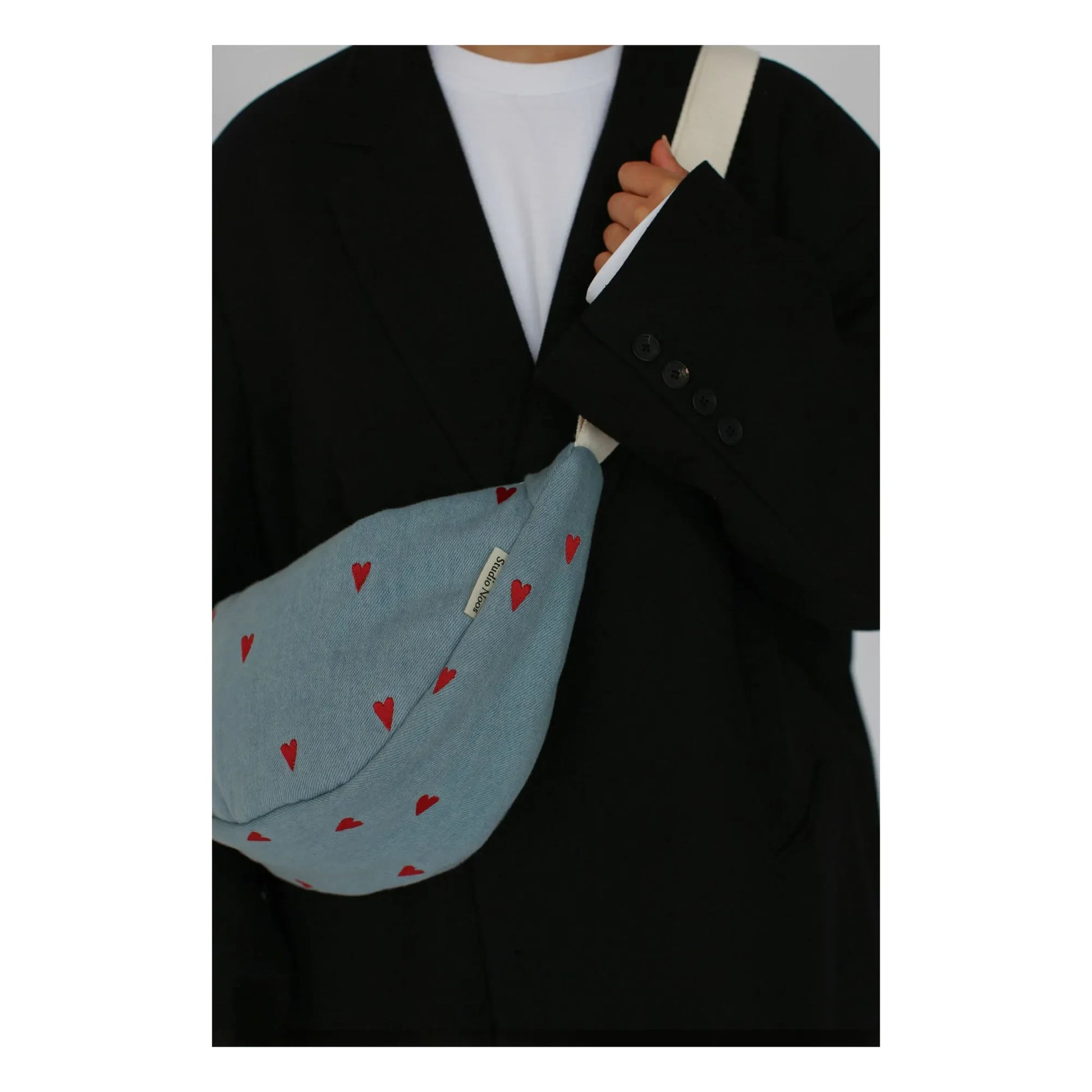 Studio Noos - Hearts fanny pack | Denim