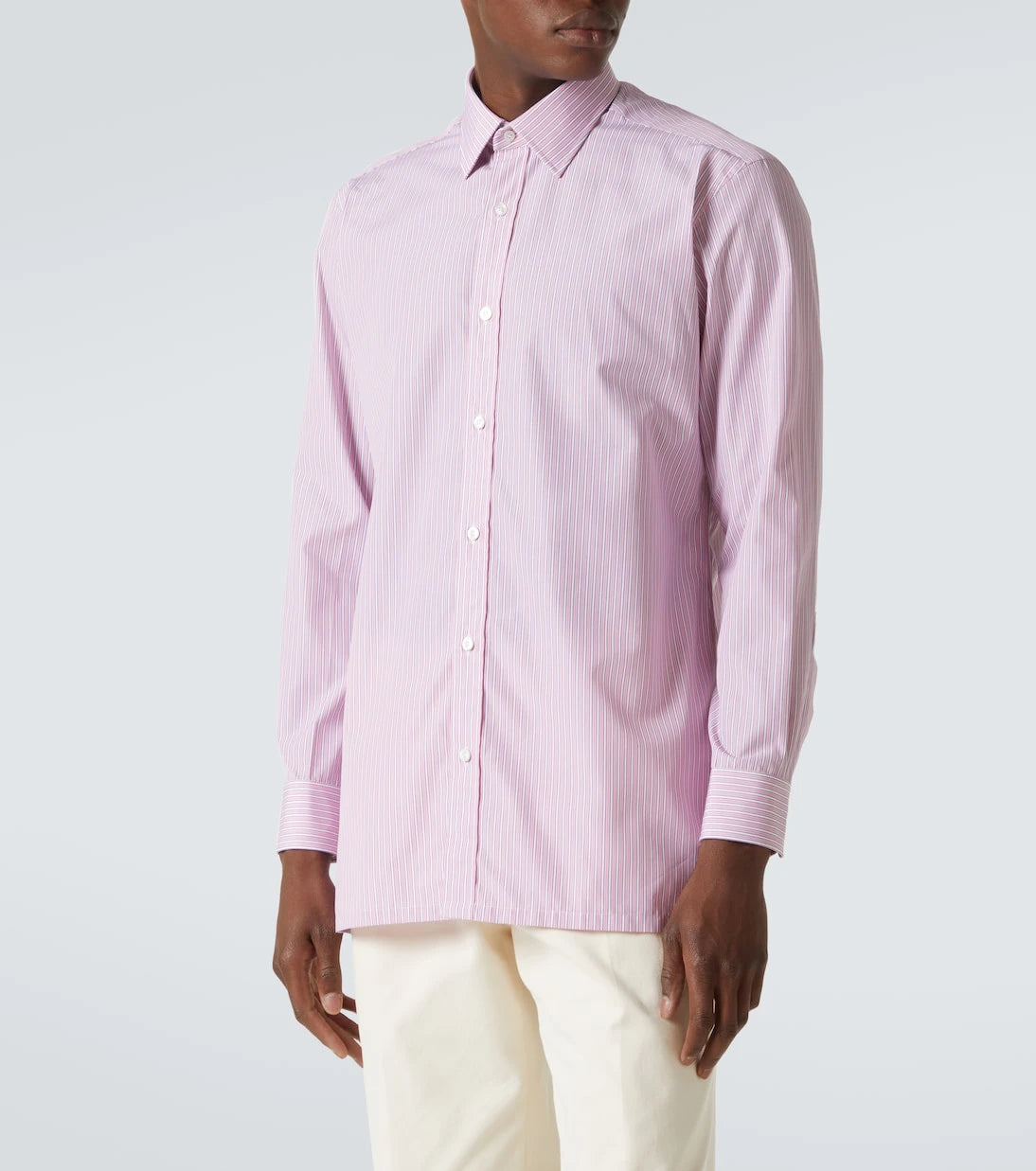 Charvet - Striped cotton poplin shirt