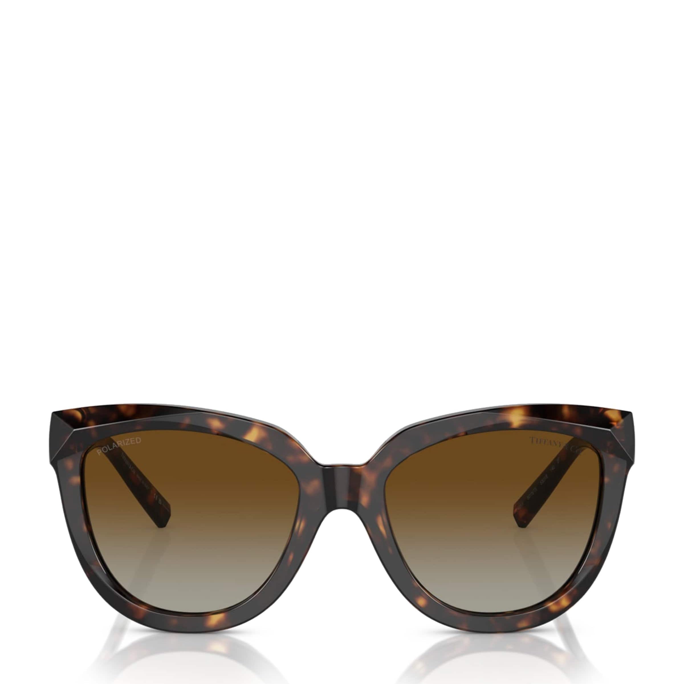 Tiffany & Co. Brown Acetate Cat Eye Sunglasses