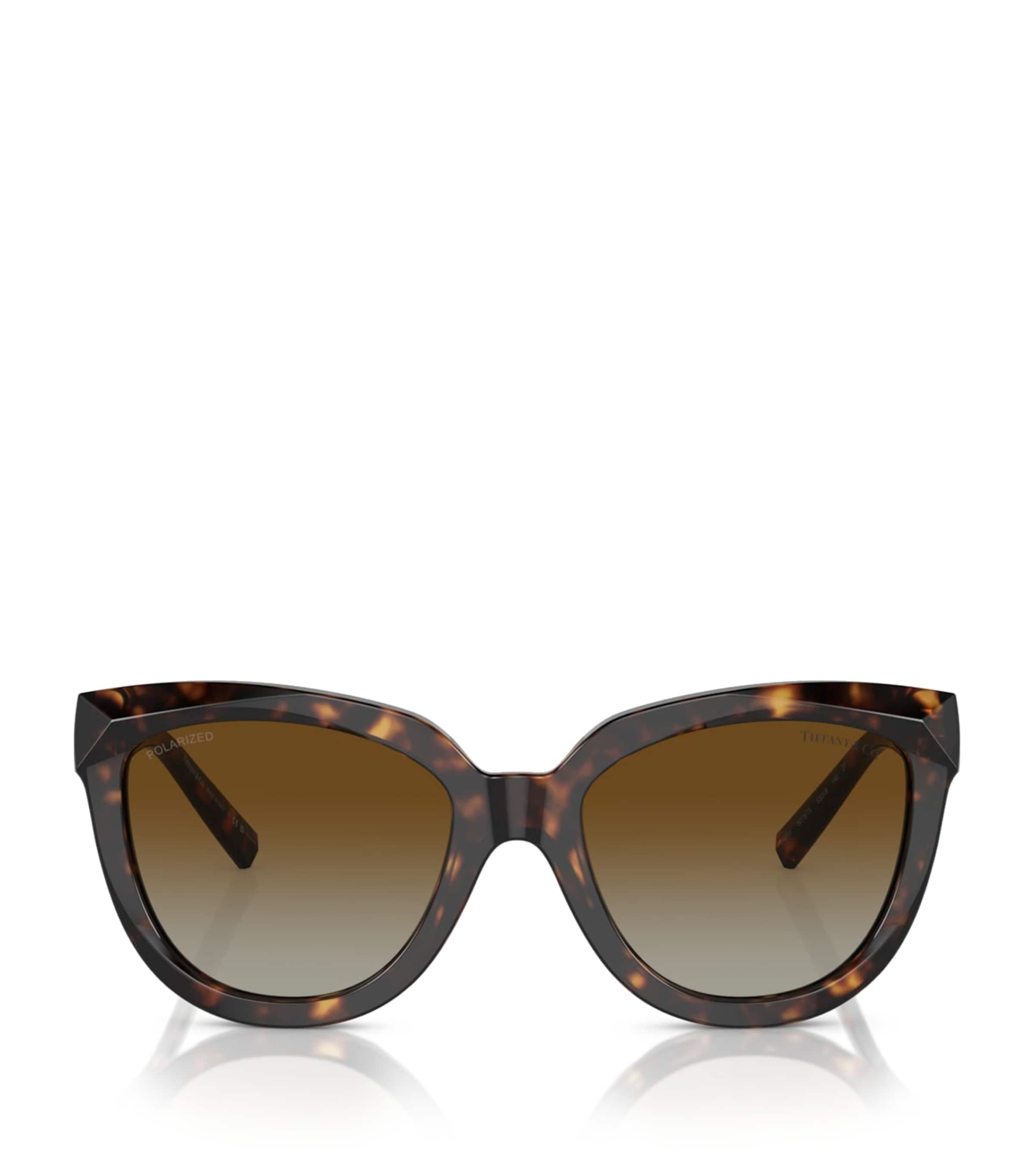 Tiffany & Co. Brown Acetate Cat Eye Sunglasses