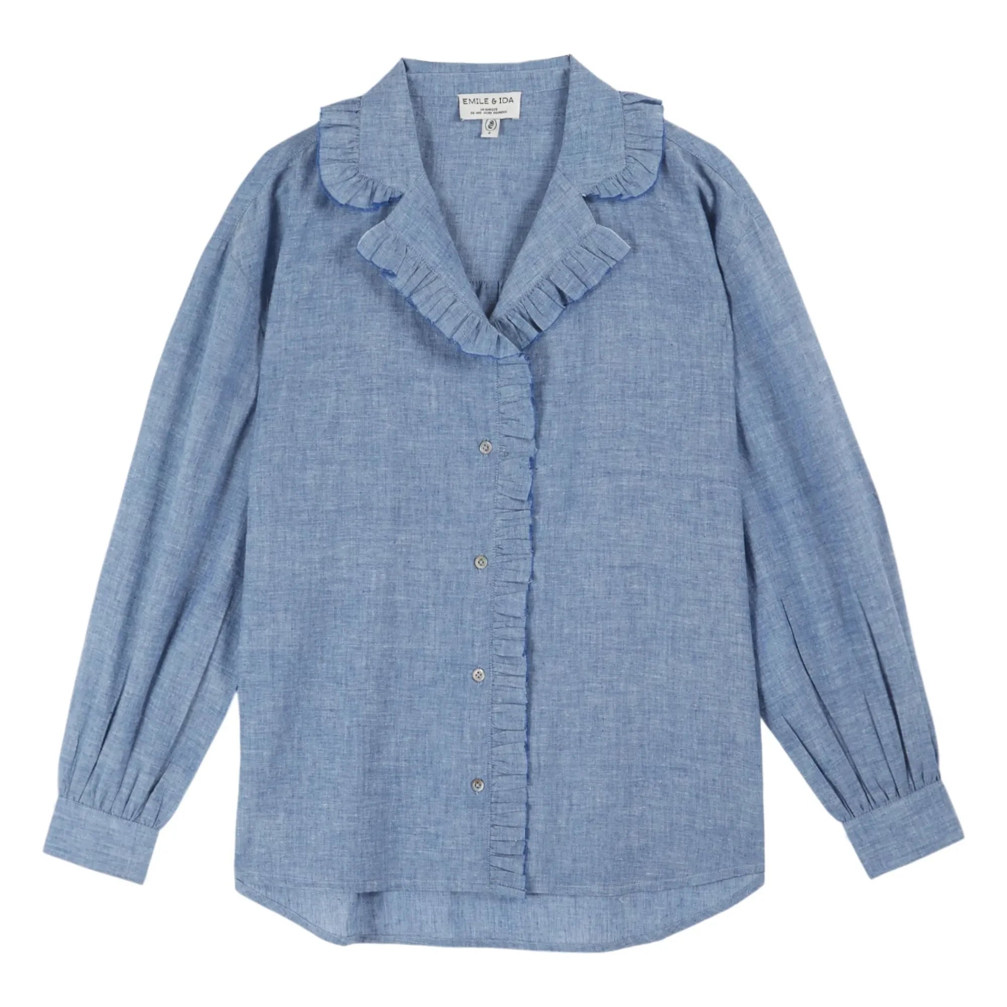 Emile et Ida - Célia Chambray blouse | Blue