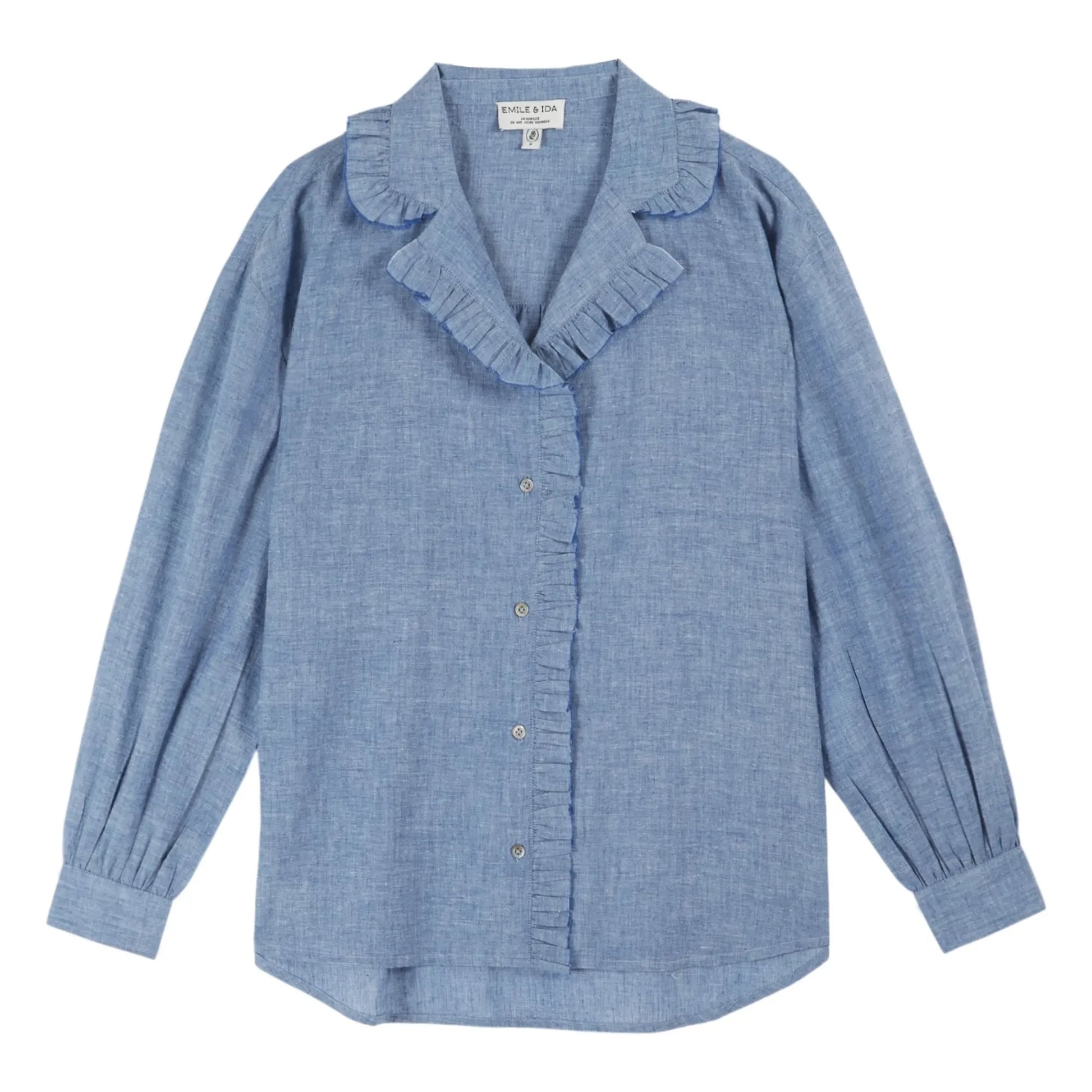 Emile et Ida - Célia Chambray blouse | Blue