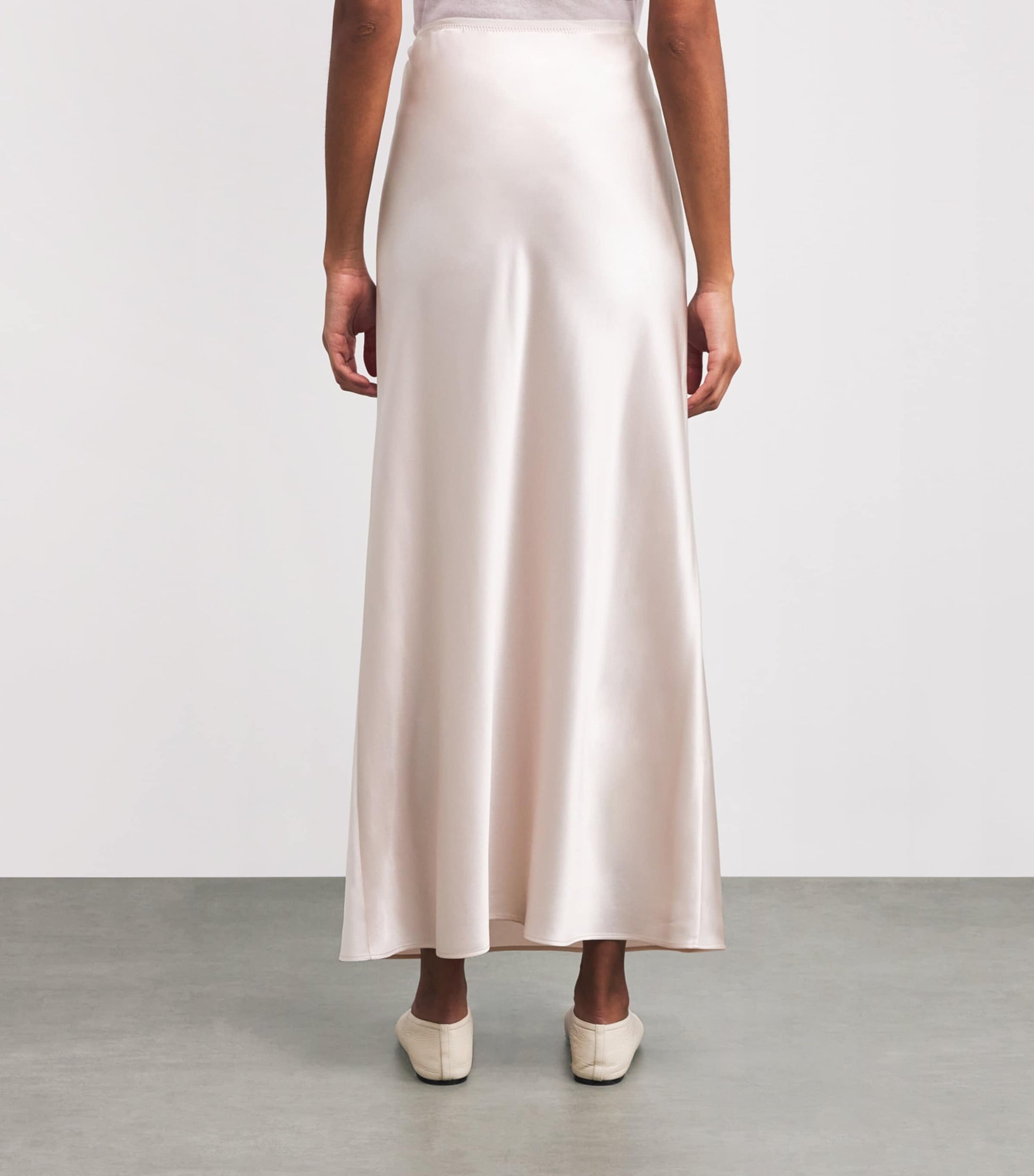 Silk Satin Isaak Maxi Skirt ROSE