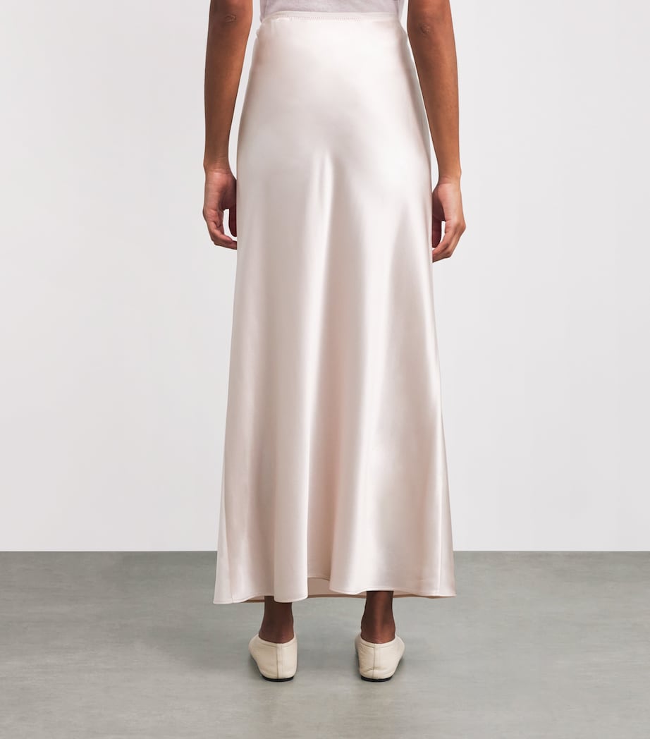 Silk Satin Isaak Maxi Skirt ROSE