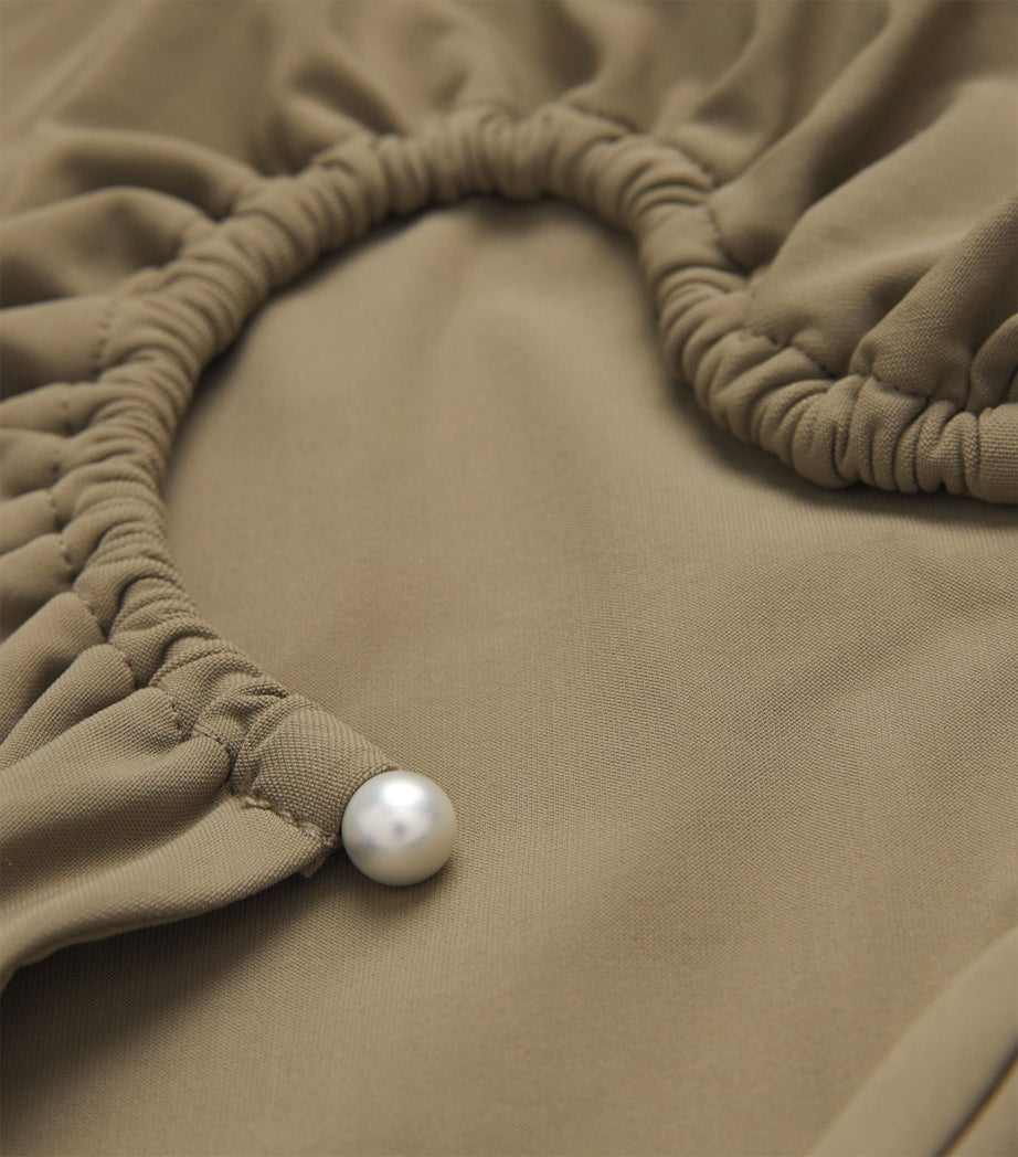 Green High-Rise Crescent Bikini Briefs