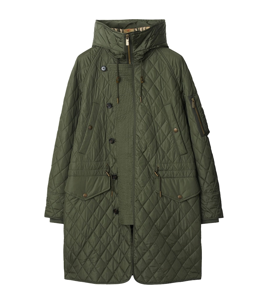 Burberry Green Reissued Quilted Parka