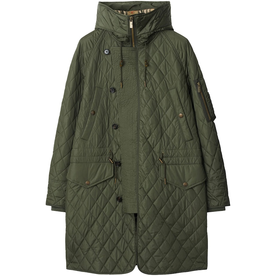 Burberry Green Reissued Quilted Parka
