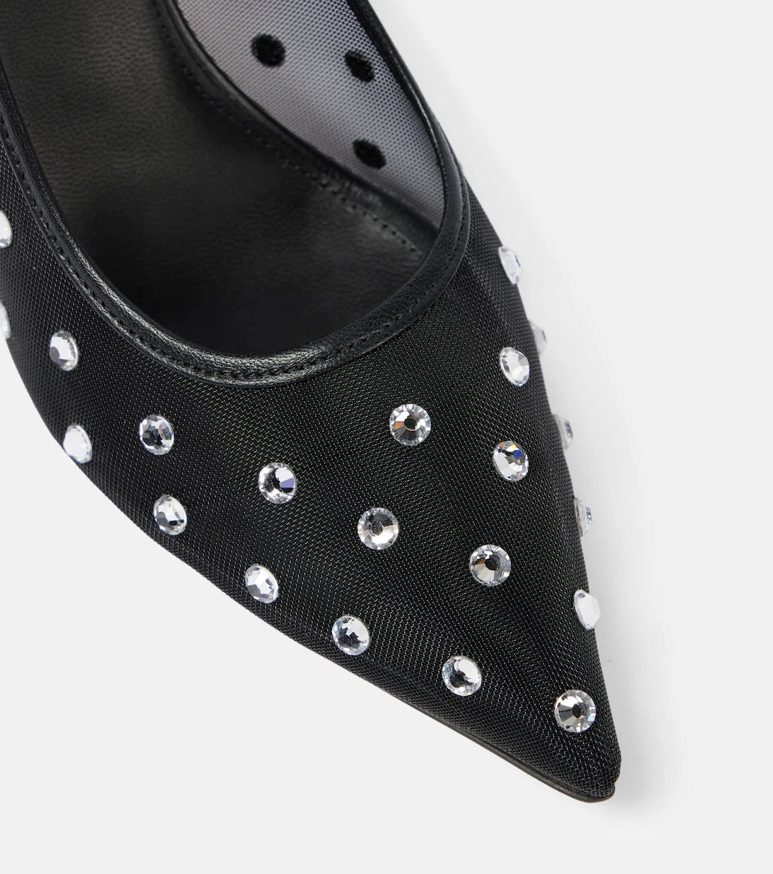Khaite - River embellished leather-trimmed pumps