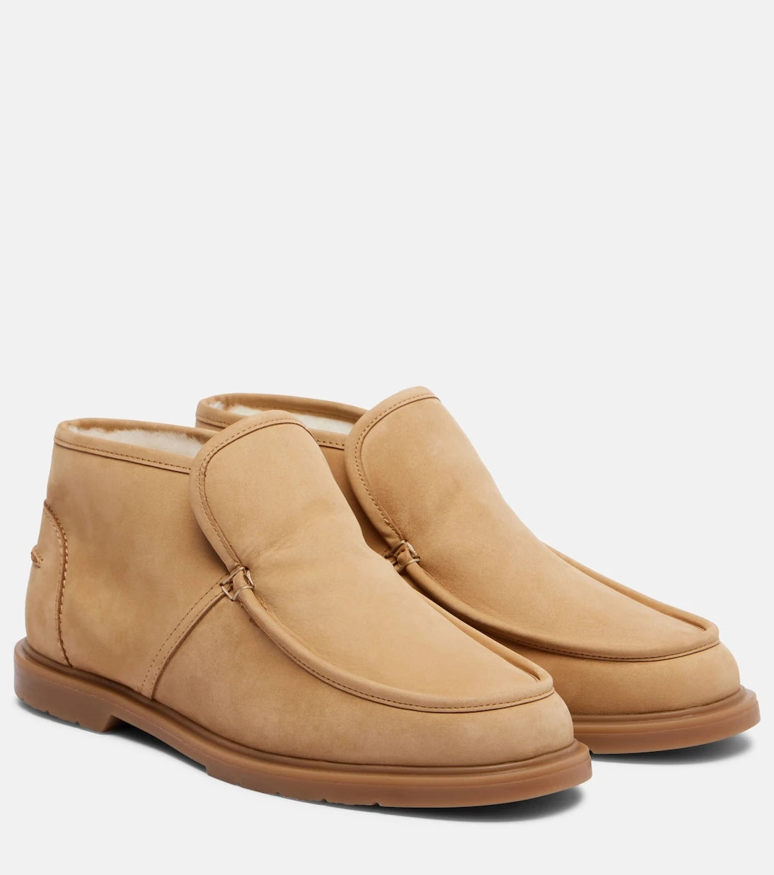 Yves Salomon - Shearling-lined suede ankle boots