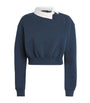 Navy Asymmetric Rugby Sweatshirt