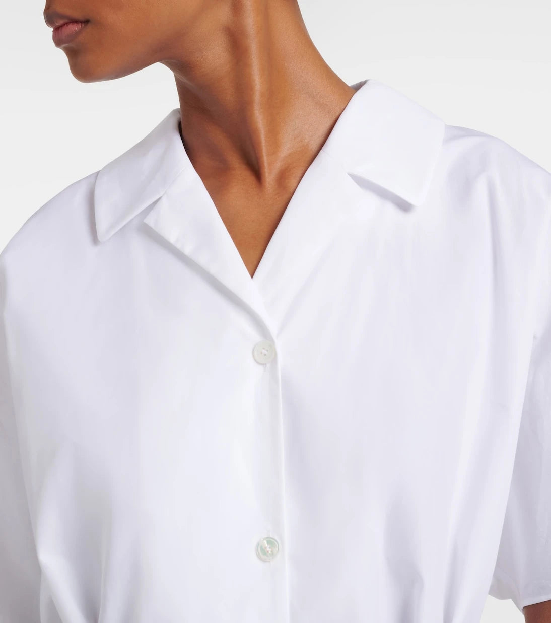 'S Max Mara - Carisma belted cotton poplin shirt