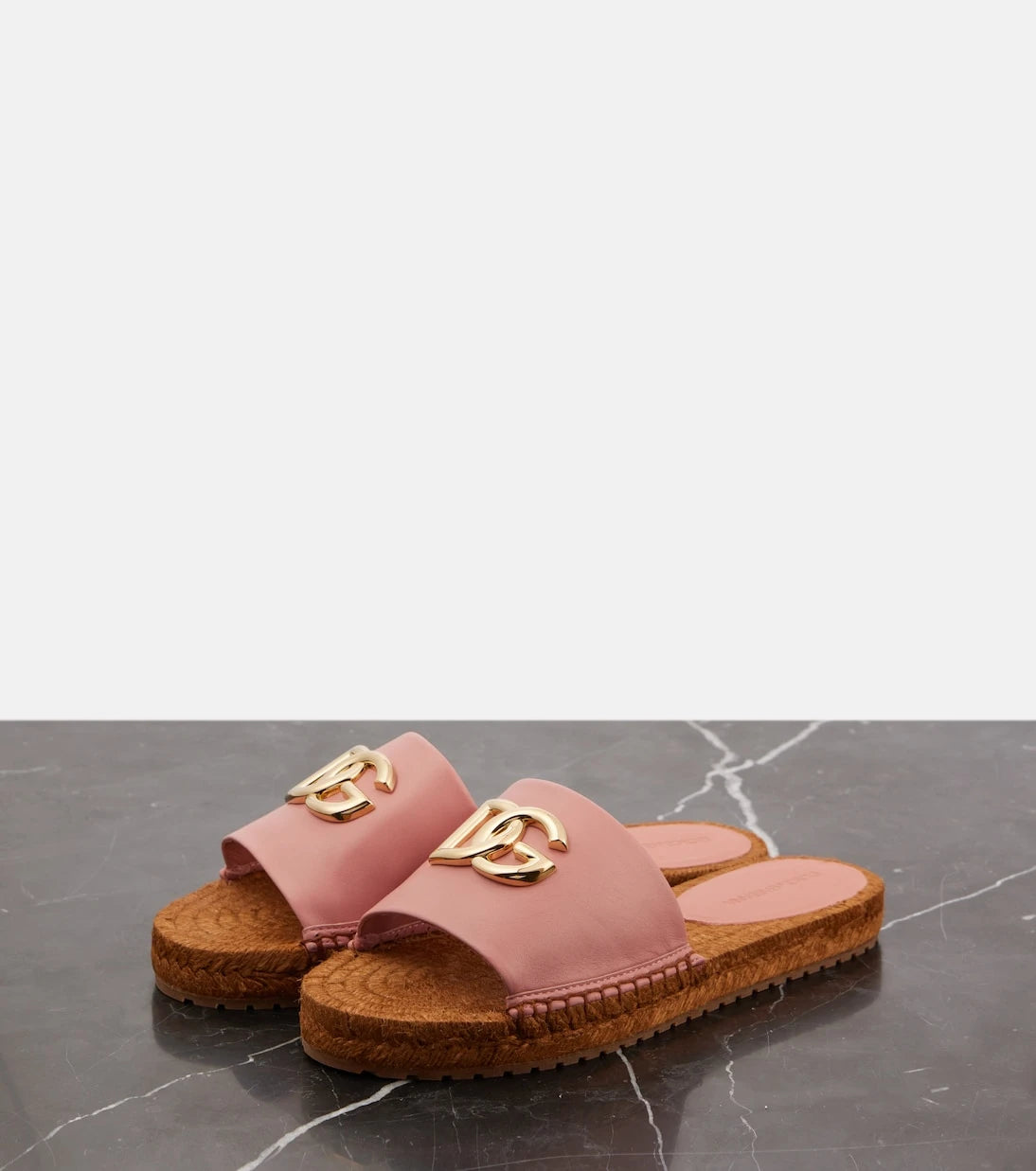 Dolce&Gabbana - DG deri espadril terlikler