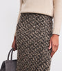 Fabiana Filippi Black Tweed Sequin Maxi Skirt