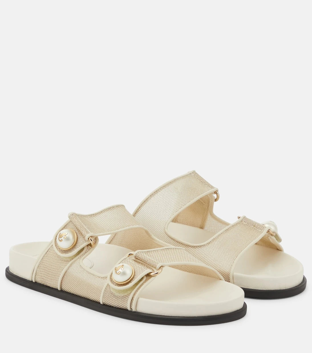 Jimmy Choo - Fayence leather-trimmed sandals