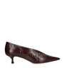 Le Monde Beryl Burgundy Leather Babouche Kitten Heel 35
