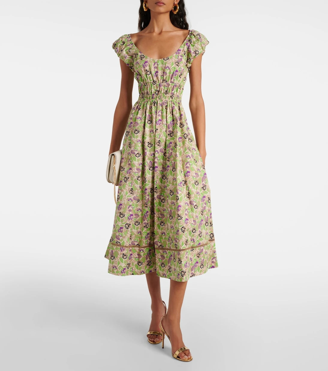 Tory Burch - Floral cotton midi dress