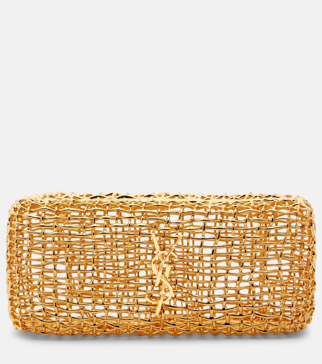 Saint Laurent - Evening Small woven metal clutch