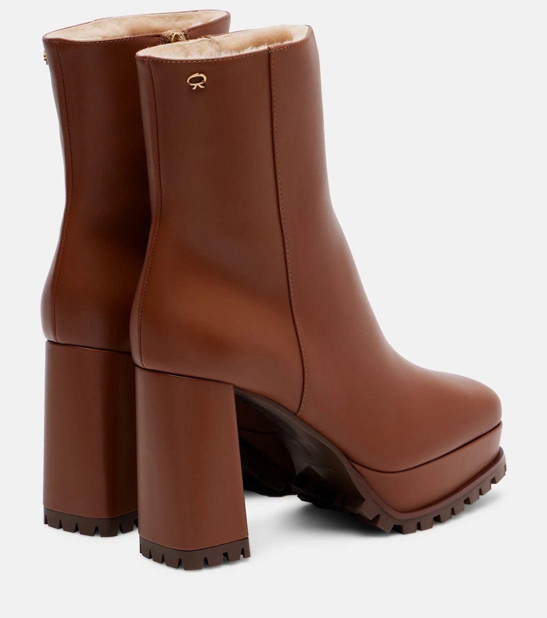 Gianvito Rossi - 70 shearling-lined platform ankle boots