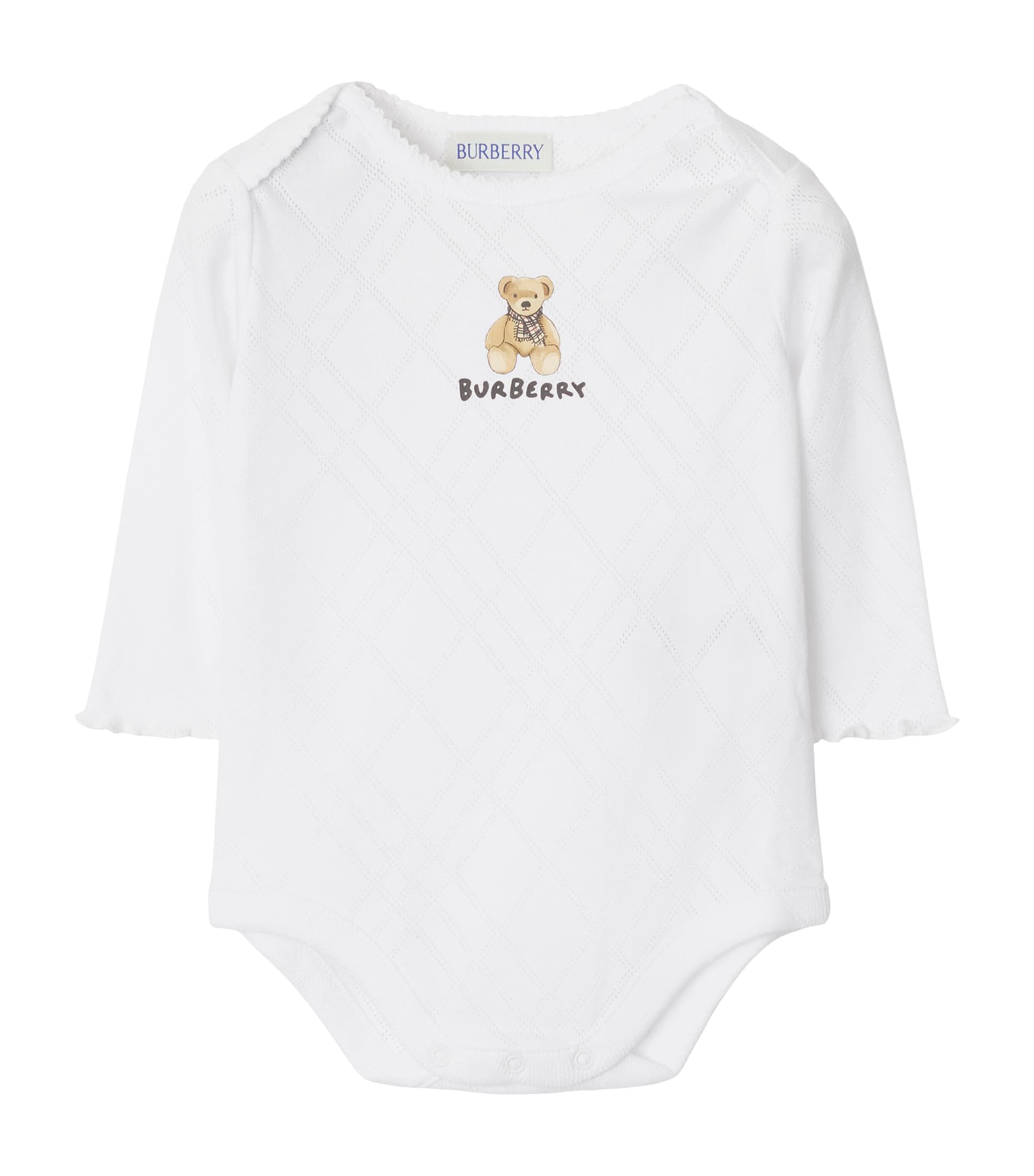 Burberry Kids Cotton Thomas Bear Bodysuit (1-18 Months)