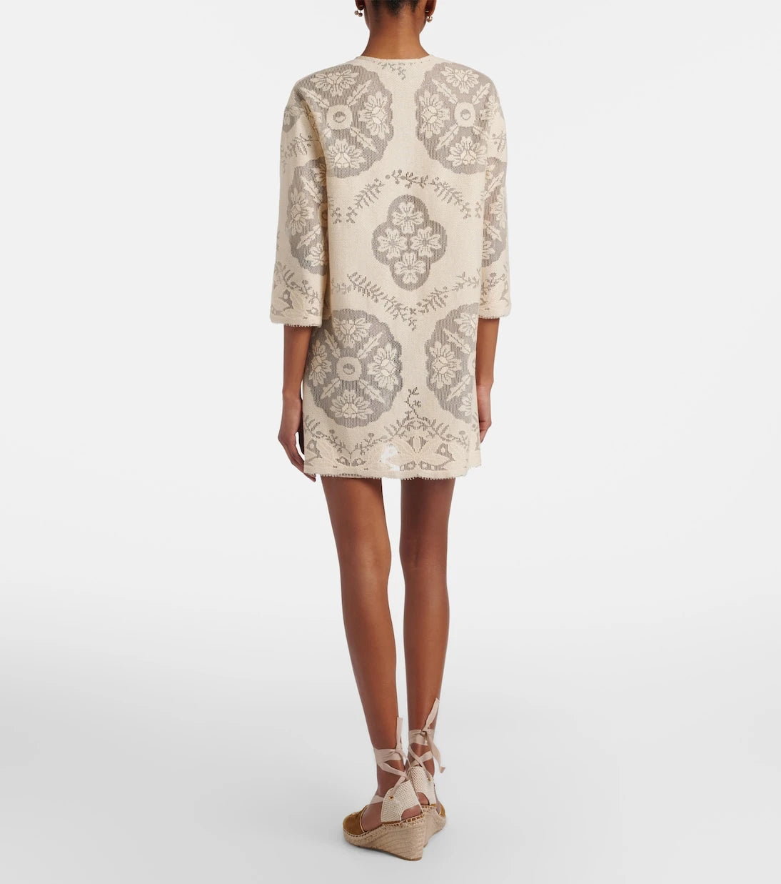 Valentino - VGold floral cotton-blend tunic