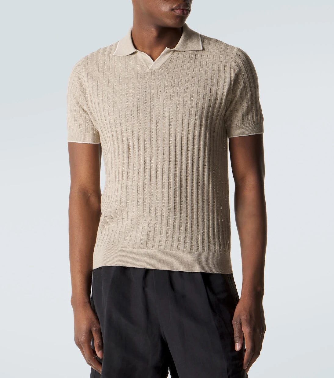 Fedeli - Soul linen and cotton polo shirt