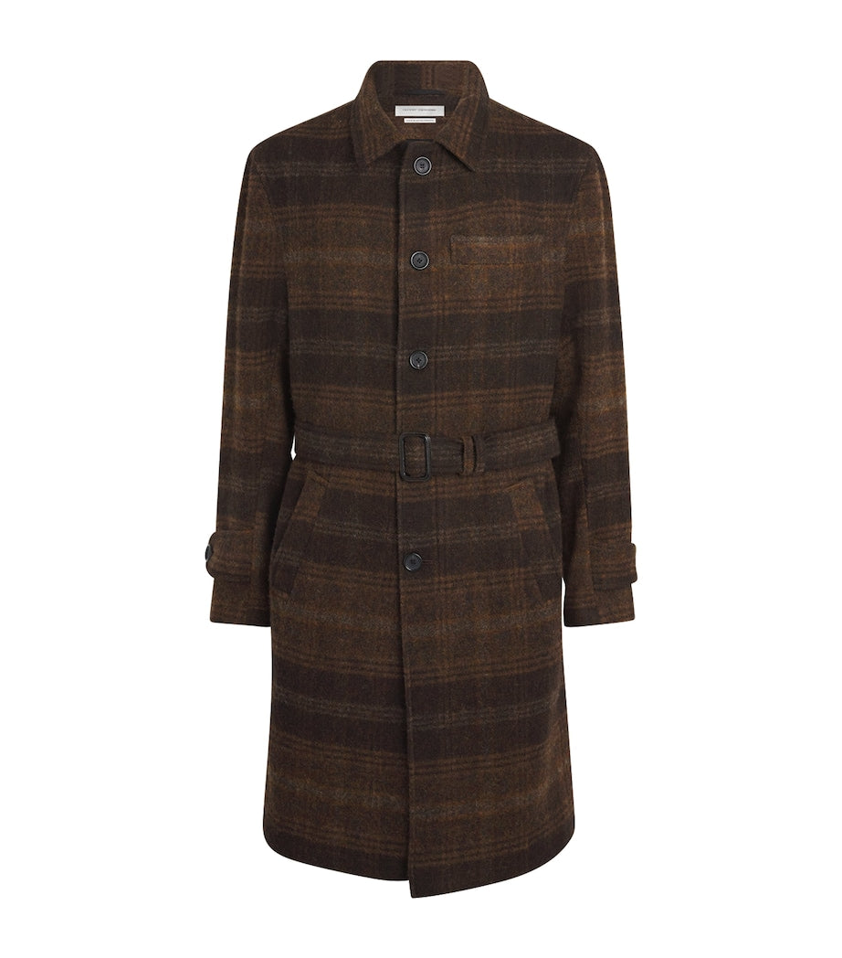 Tartan Belted Coat BROWN