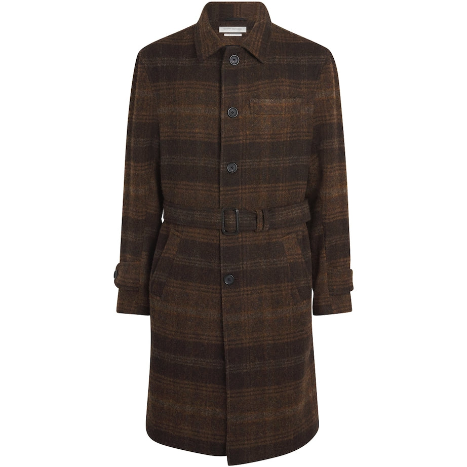 Tartan Belted Coat BROWN