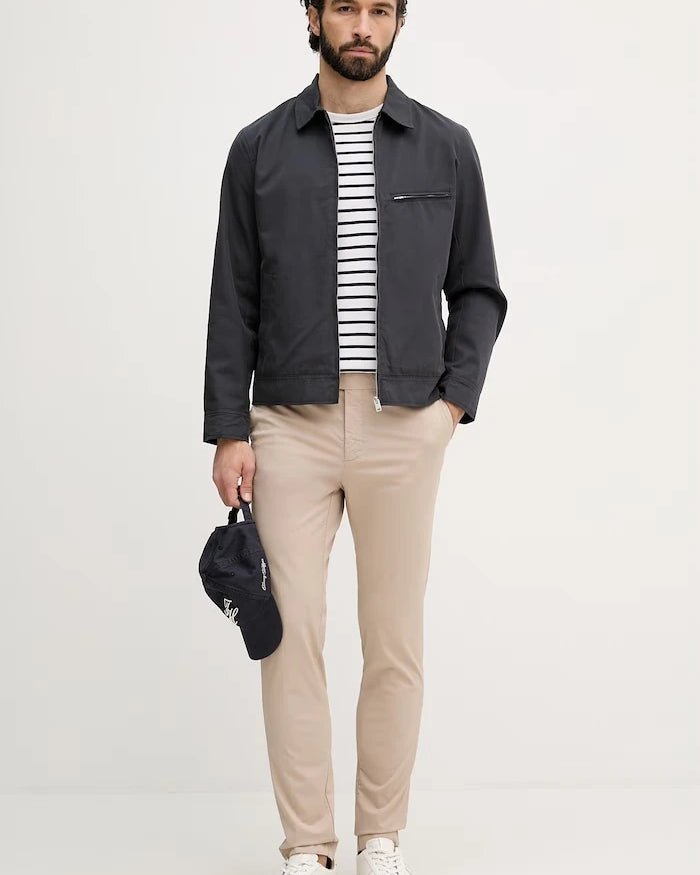 Hackett London панталон slim fit мъжки от памук с еластан