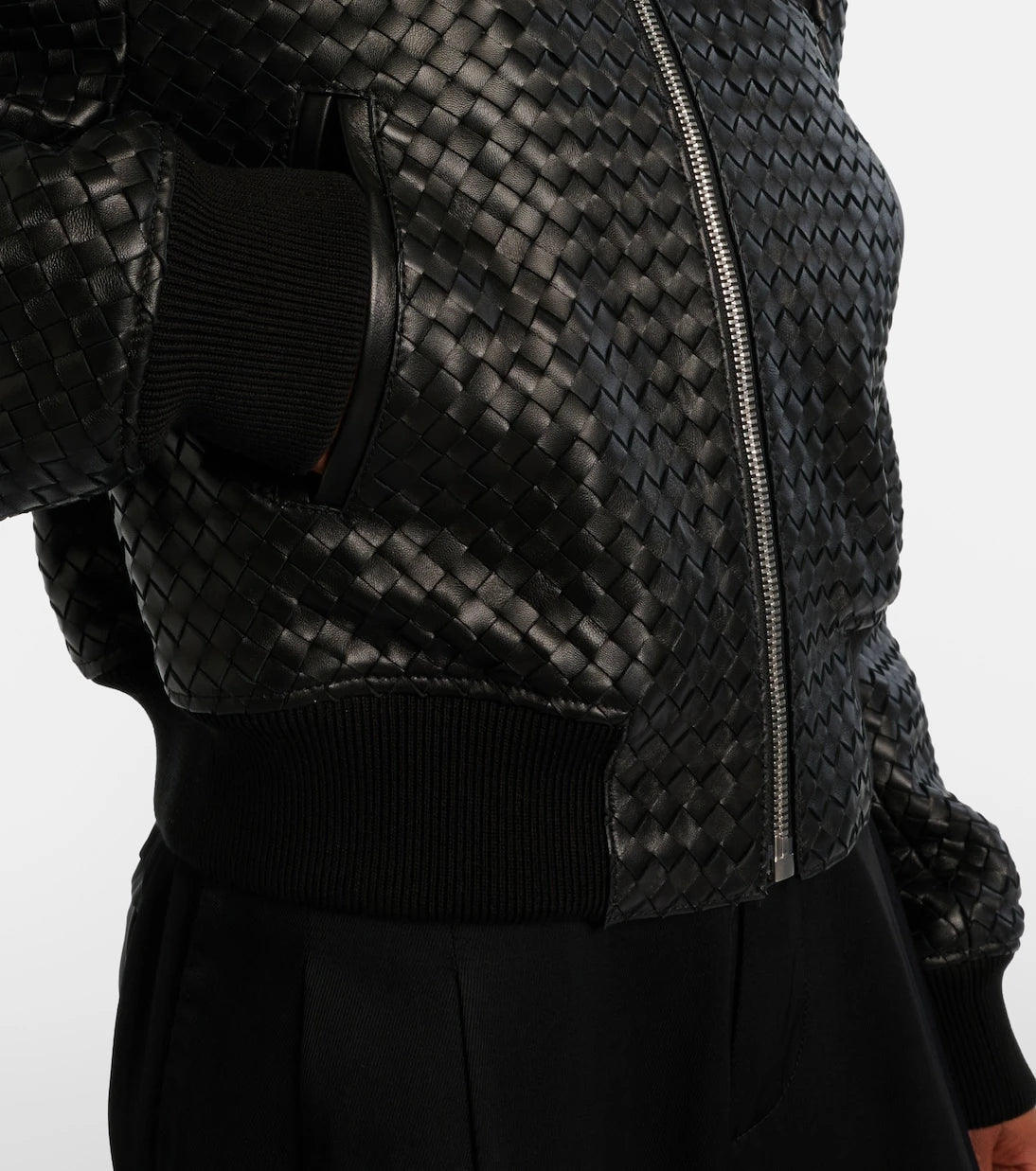 Bottega Veneta - Intrecciato leather jacket