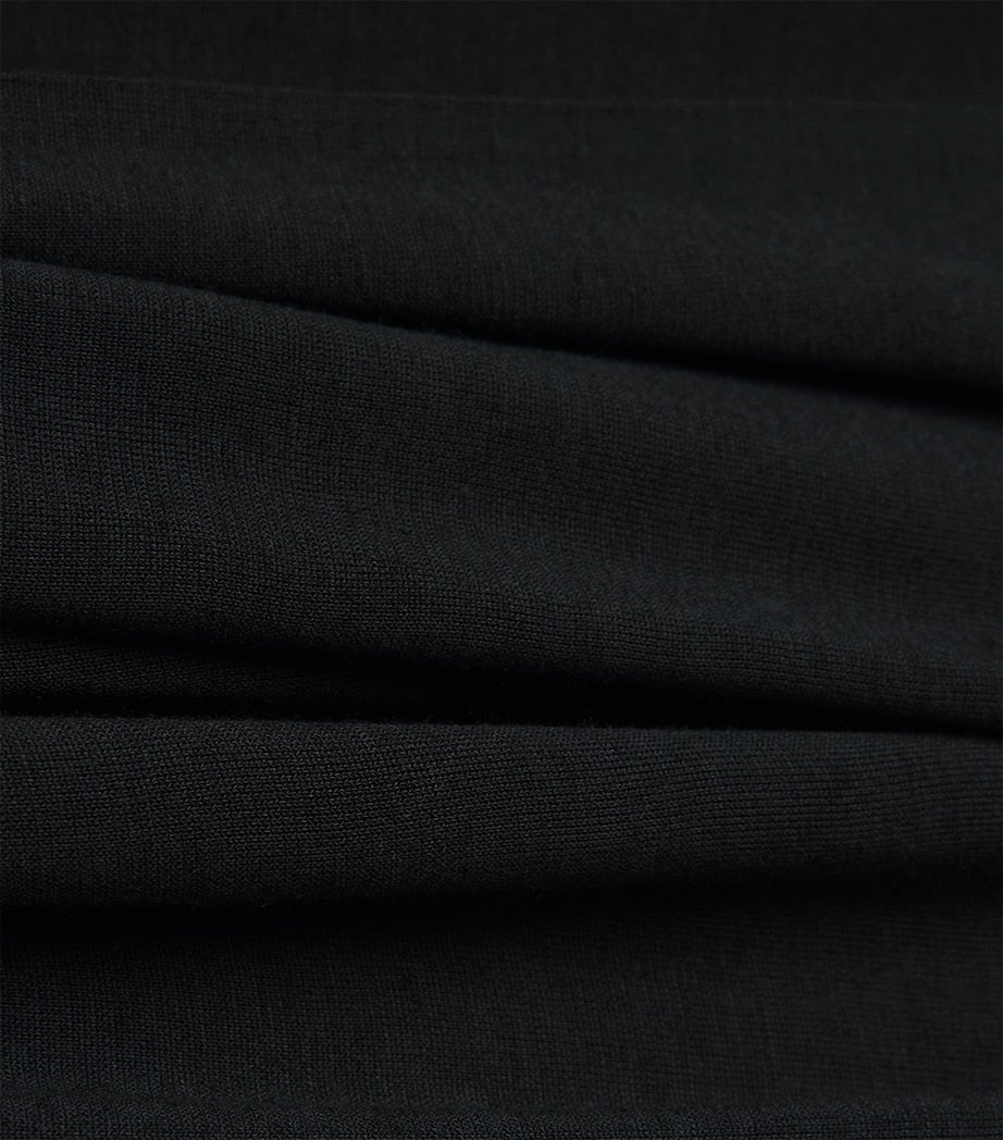 Skims Black Sheer Modal Off-The-Shoulder Maxi Dress