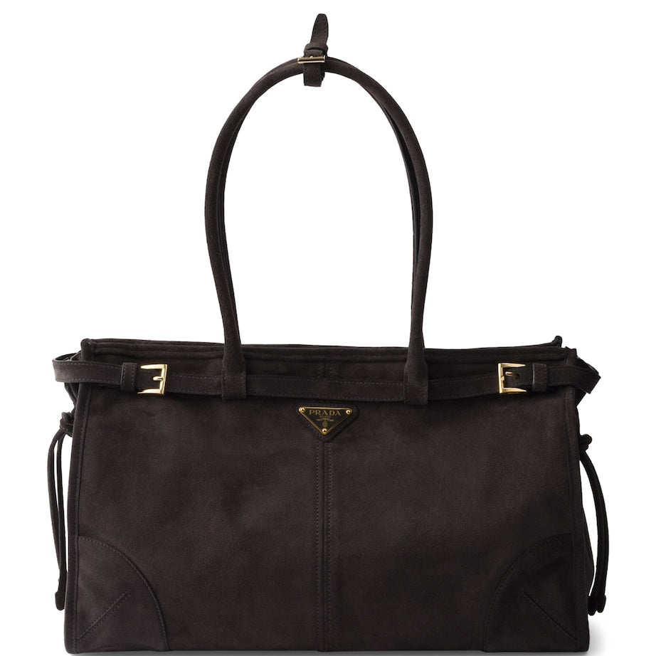 Prada Medium Suede Bonnie Shoulder Bag