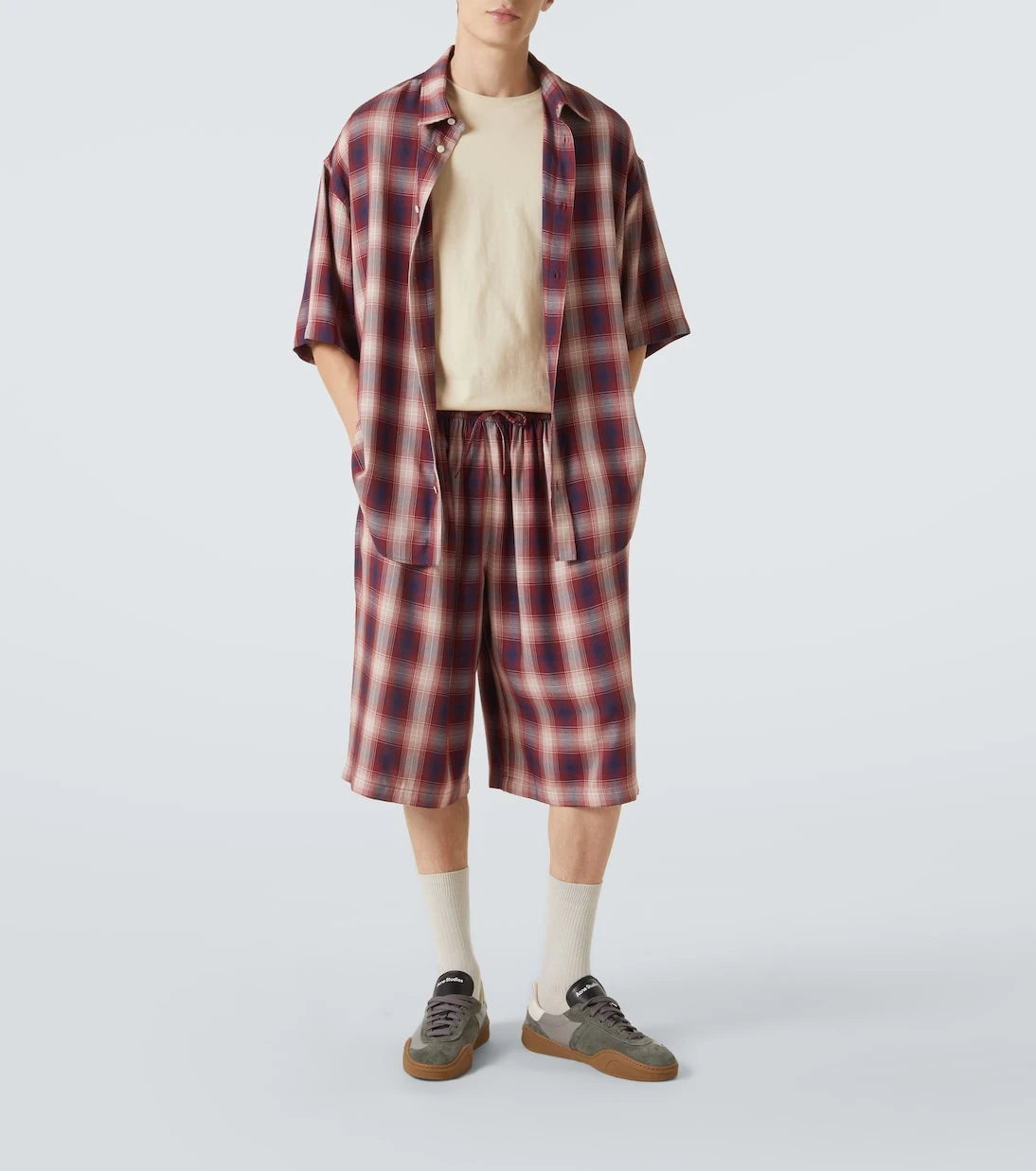 Acne Studios - شورت كاروهات