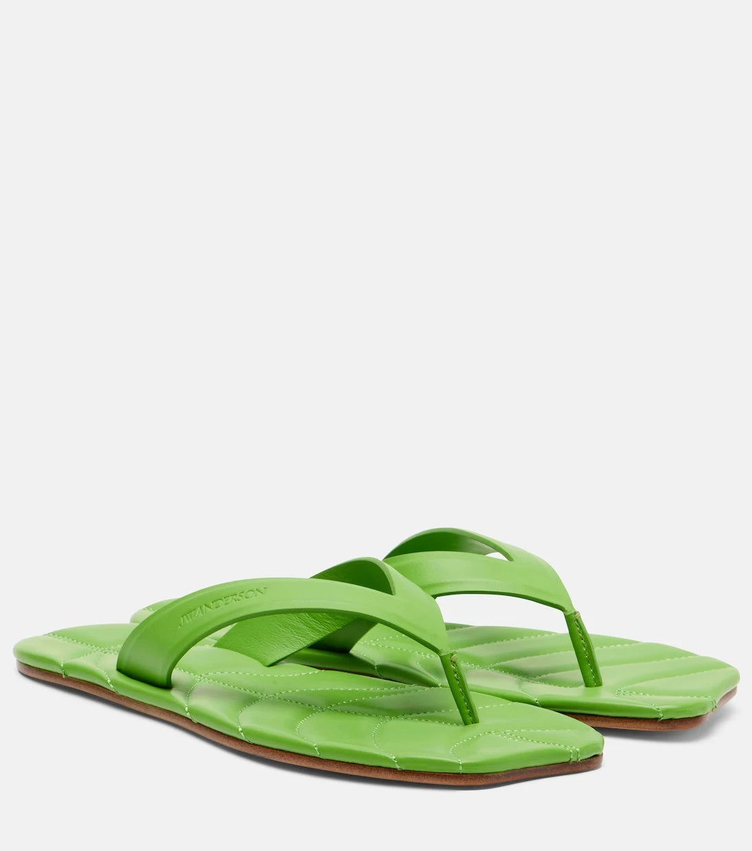 JW Anderson - Leaf leather thong sandals