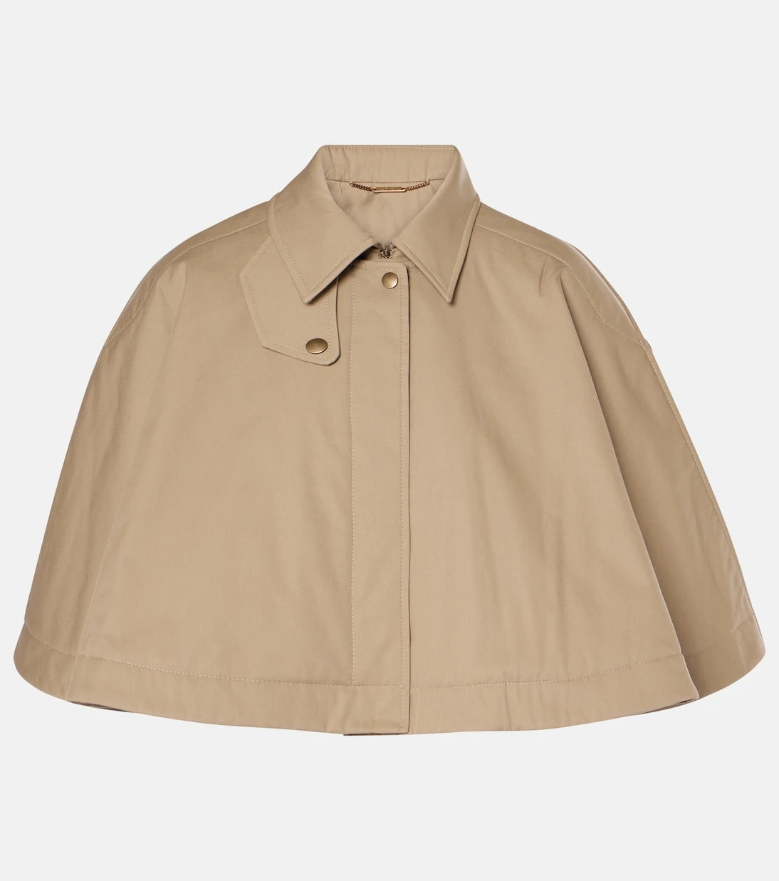 Chloé - Cropped cotton gabardine cape