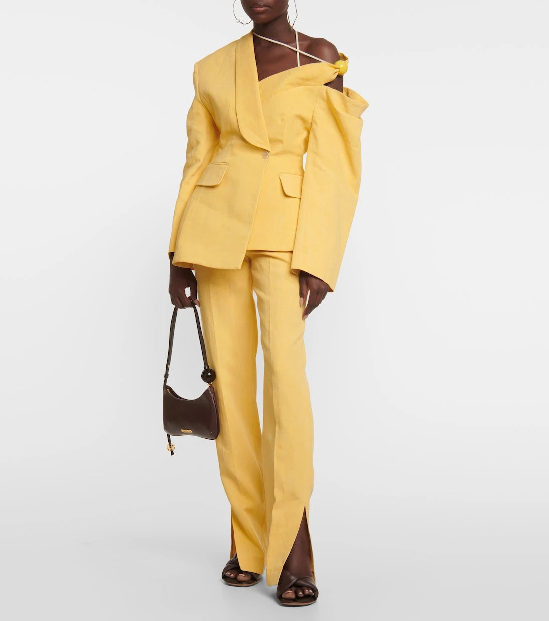 Jacquemus - بنطلون Le Pantalon Tibau من مزيج الكتان