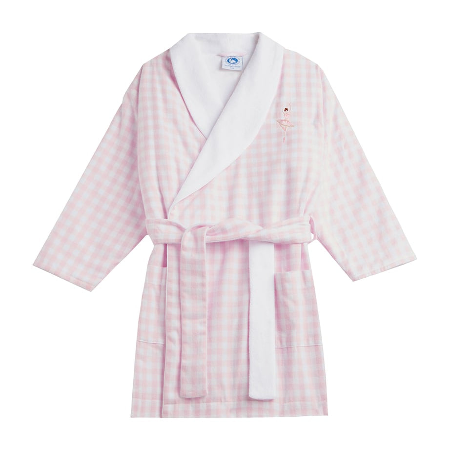 Trotters Check Ballerina Margot Bathrobe (12-24 Months)