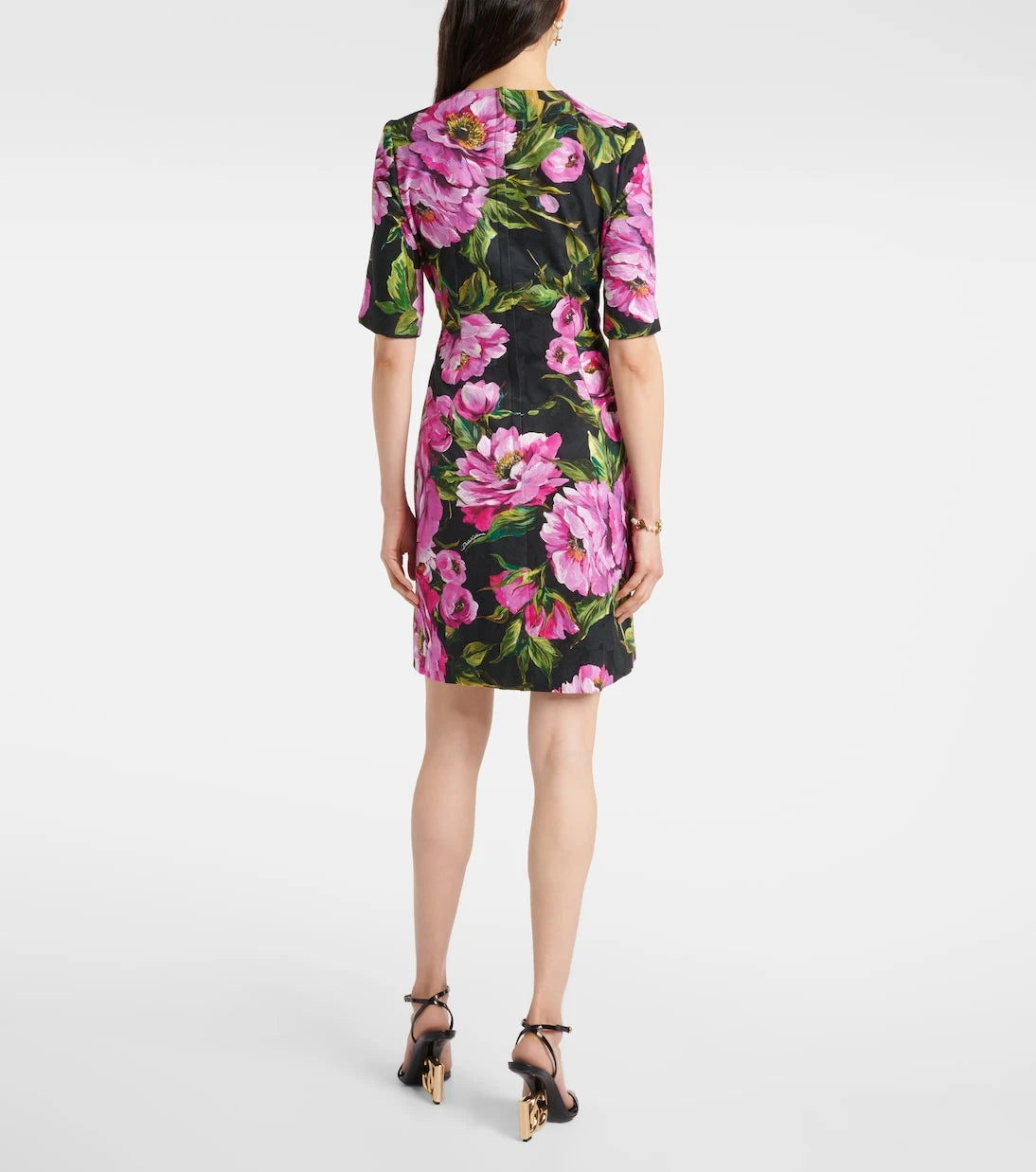 Dolce&Gabbana - Floral cotton jacquard minidress