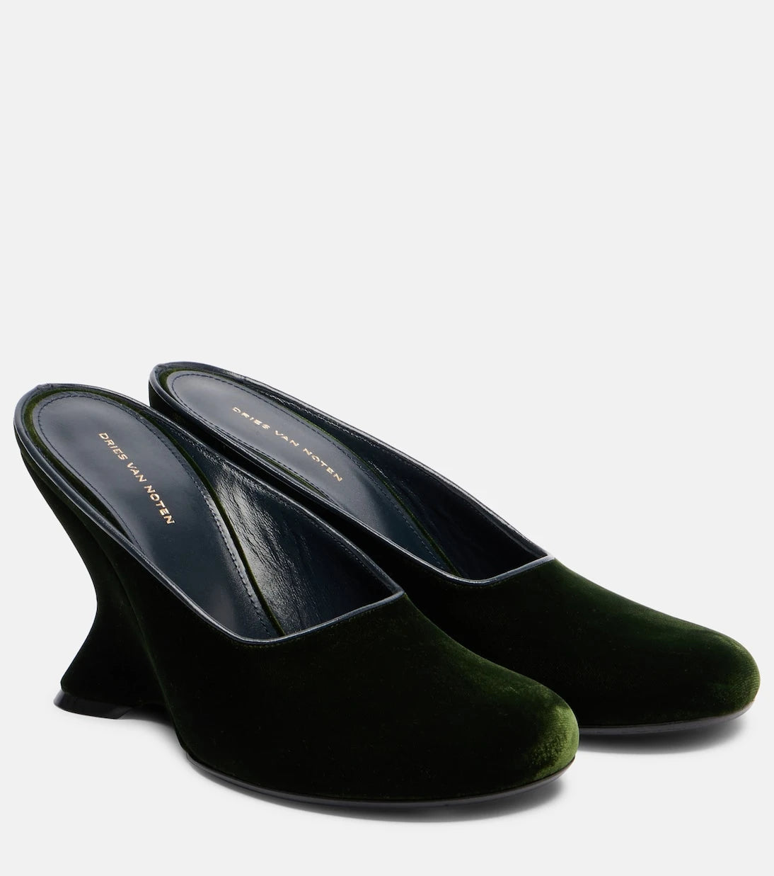 Dries Van Noten - 95 kadife dolgu topuklar