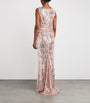 Rose Gold Sequinned V-Neck Gown