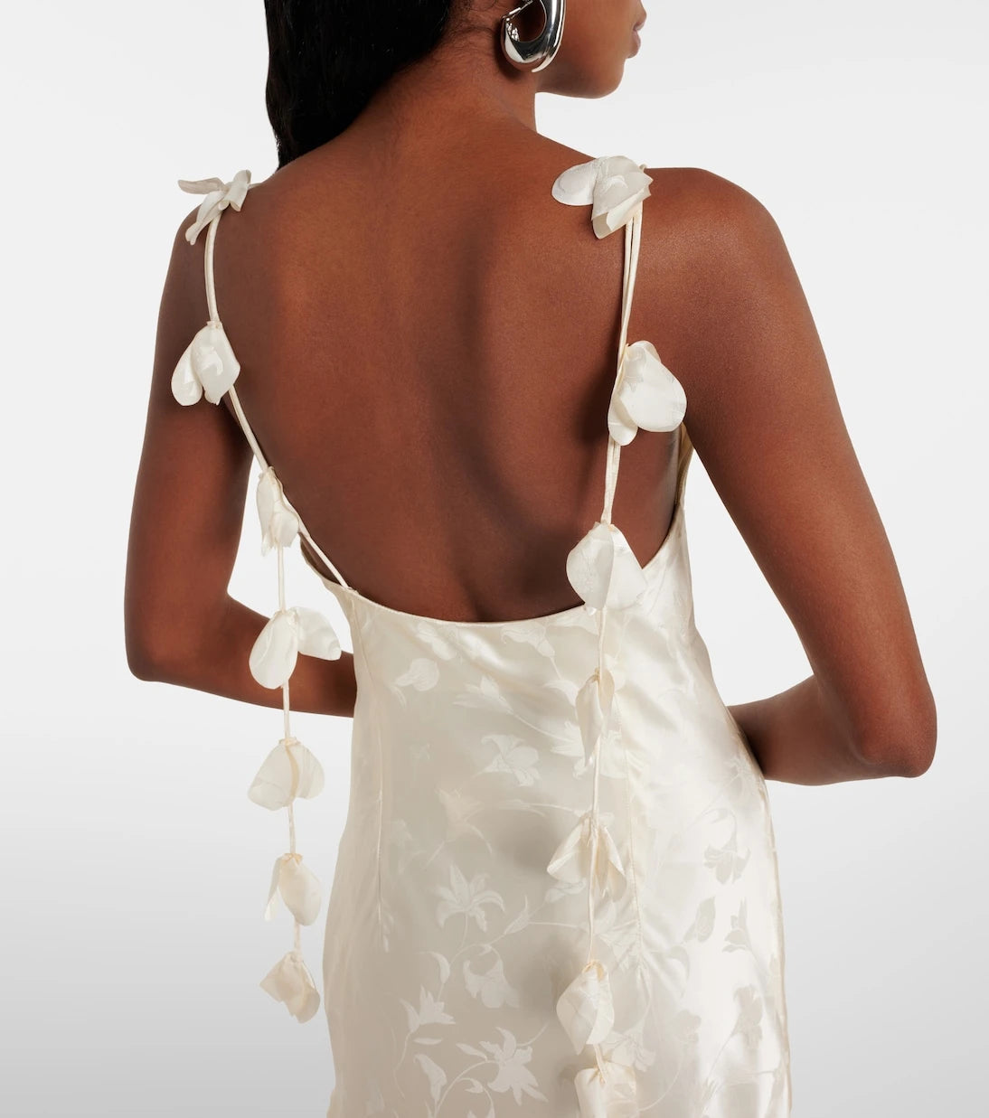 Rotate - Bridal silk satin jacquard midi dress