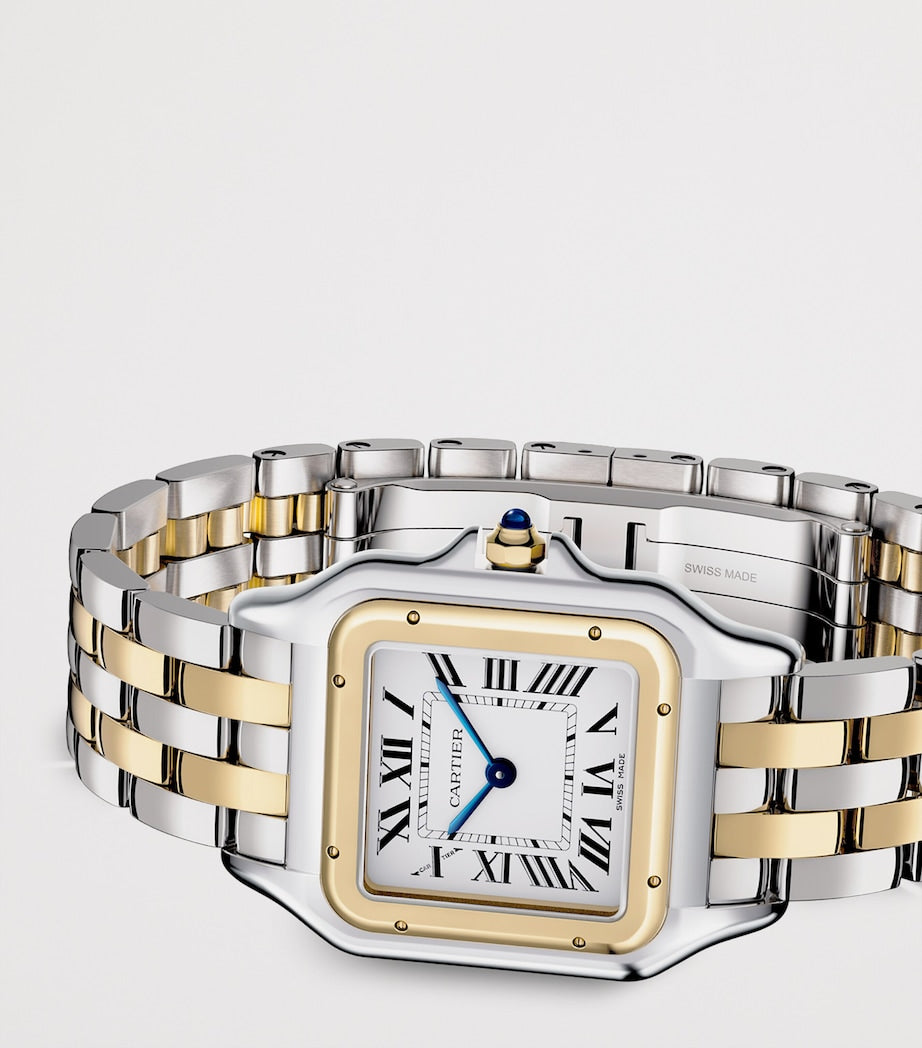 Medium Yellow Gold and Stainless Steel Panthère de Cartier Watch 27mm