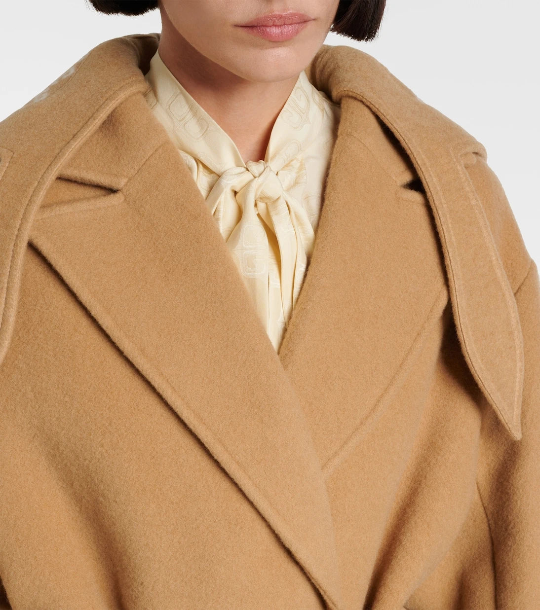 Givenchy - Wool and silk wrap coat