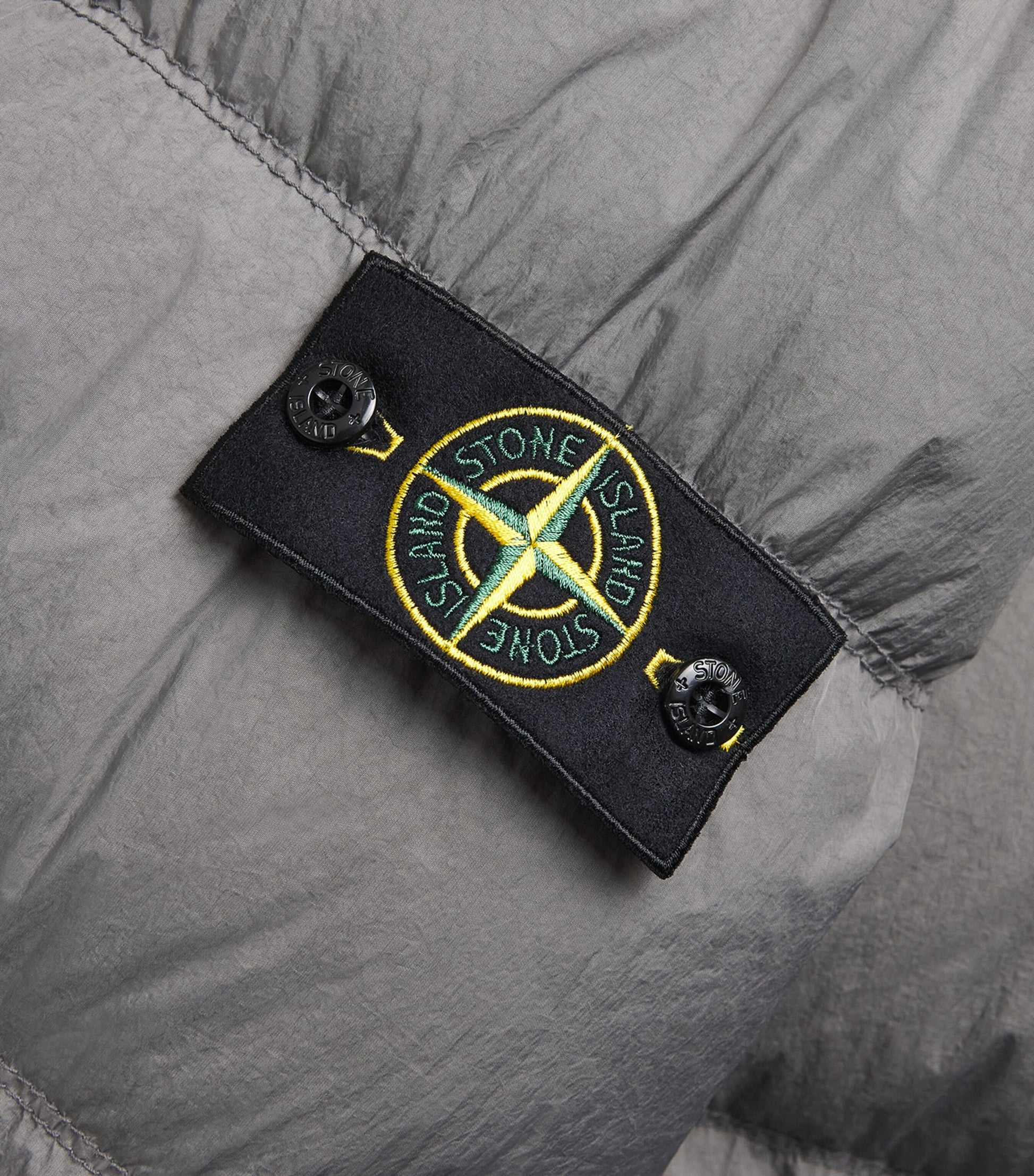 Grey Nylon Crinkle Reps Down Parka