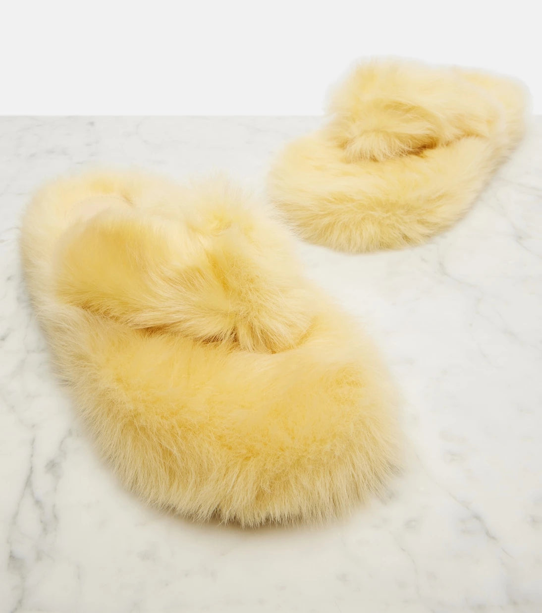 Acne Studios - Shearling thong sandals