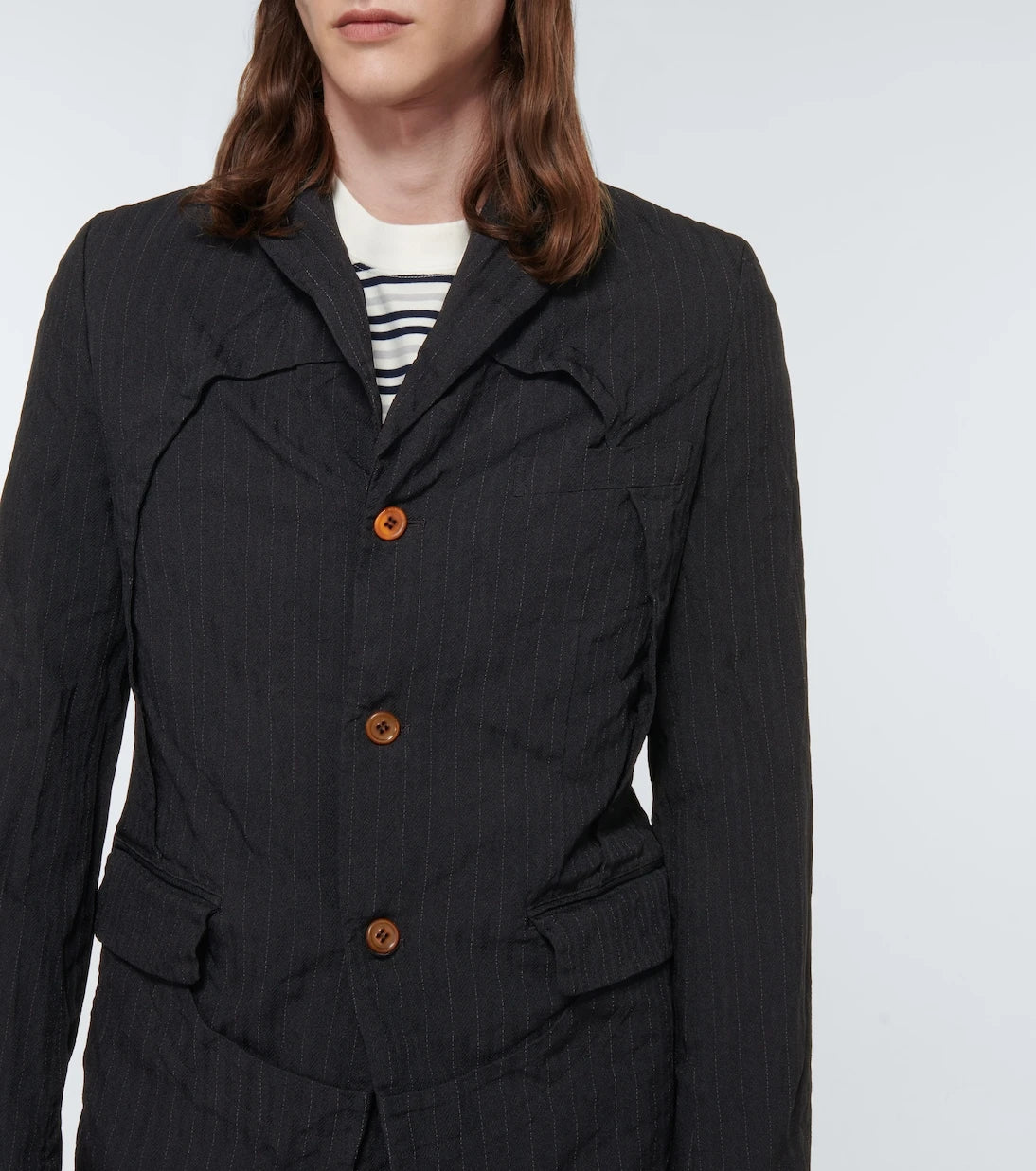 Comme des Garçons Homme Deux - Pinstriped blazer