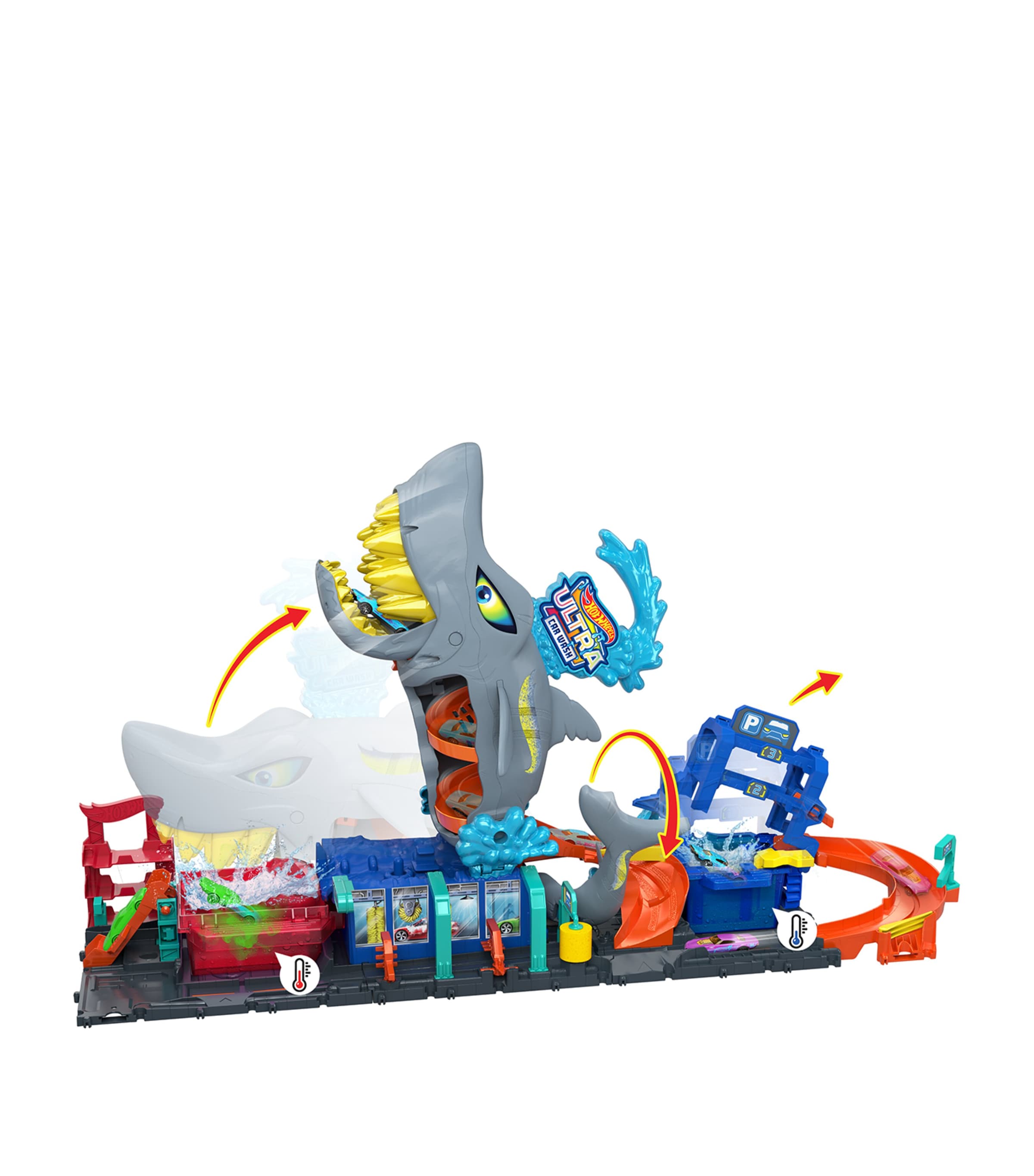 Hot Wheels City Ultra Shark Car Wash Set (91cm)