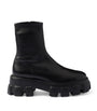 Prada Black Nappa Leather Monolith Ankle Boots