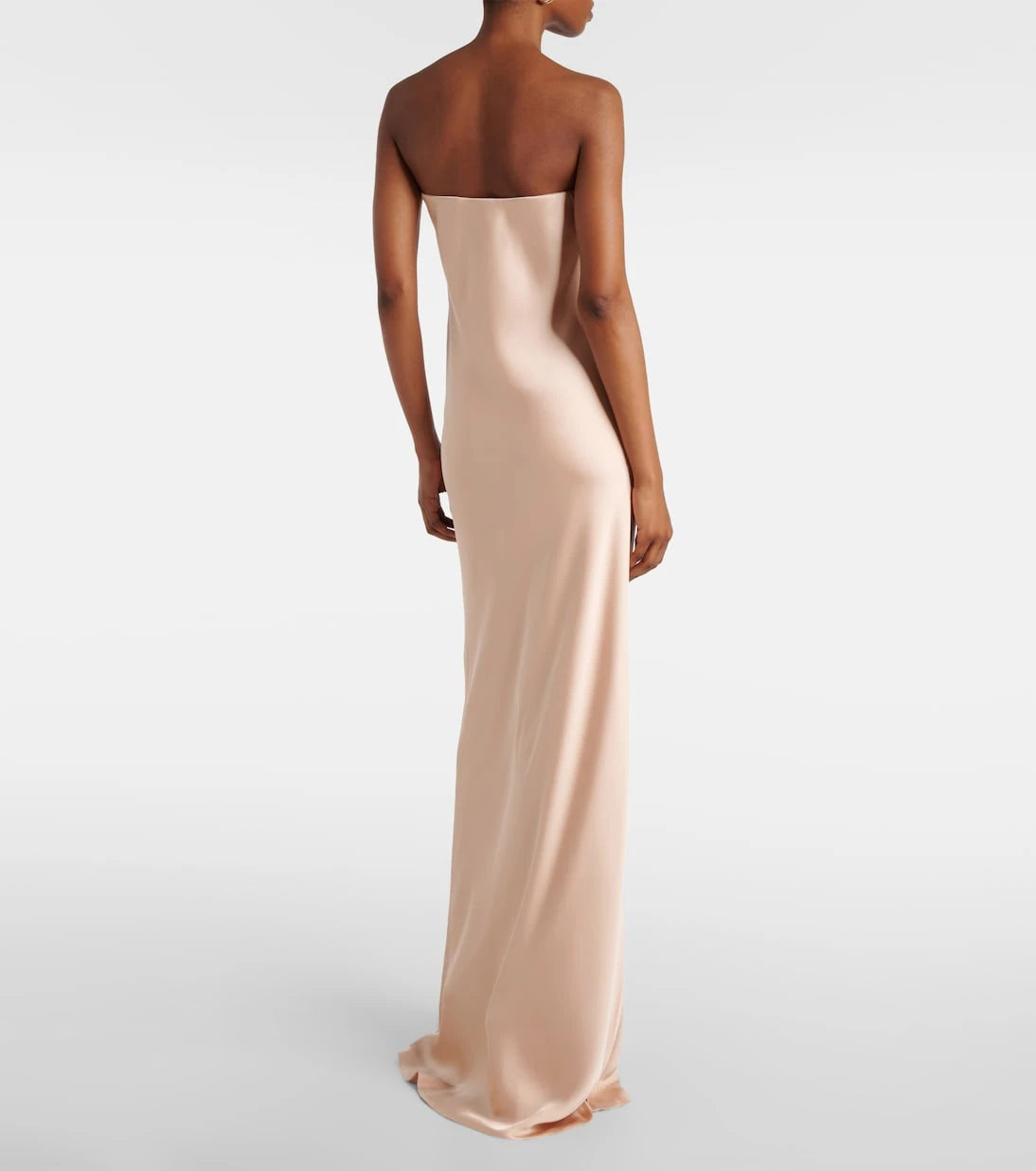Norma Kamali - Strapless crêpe satin maxi dress